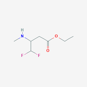 molecular formula C7H13F2NO2 B2838056 Ethyl 4,4-difluoro-3-(methylamino)butanoate CAS No. 2248276-45-9