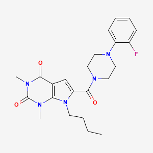 7-butyl-6-(4-(2-fluorophenyl)piperazine-1-carbonyl)-1,3-dimethyl-1H-pyrrolo[2,3-d]pyrimidine-2,4(3H,7H)-dione