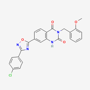 7-(3-(4-chlorophenyl)-1,2,4-oxadiazol-5-yl)-3-(2-methoxybenzyl)quinazoline-2,4(1H,3H)-dione