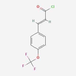 molecular formula C10H6ClF3O2 B2838074 3-[4-(Trifluoromethoxy)phenyl]prop-2-enoyl chloride CAS No. 306936-02-7