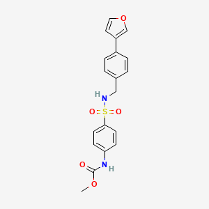 molecular formula C19H18N2O5S B2838077 methyl N-[4-({[4-(furan-3-yl)phenyl]methyl}sulfamoyl)phenyl]carbamate CAS No. 2097914-93-5