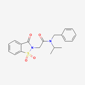 N-benzyl-2-(1,1-dioxido-3-oxobenzo[d]isothiazol-2(3H)-yl)-N-isopropylacetamide