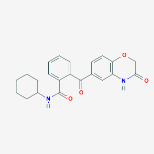 N-cyclohexyl-2-[(3-oxo-3,4-dihydro-2H-1,4-benzoxazin-6-yl)carbonyl]benzenecarboxamide