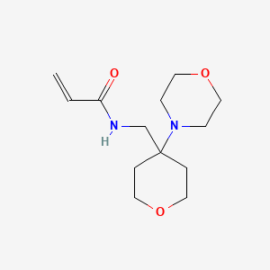 molecular formula C13H22N2O3 B2838083 N-[(4-Morpholin-4-yloxan-4-yl)methyl]prop-2-enamide CAS No. 2176843-98-2