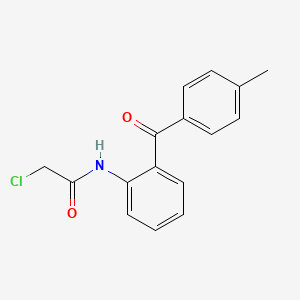 molecular formula C16H14ClNO2 B2838090 2-chloro-N-[2-(4-methylbenzoyl)phenyl]acetamide CAS No. 1795361-83-9