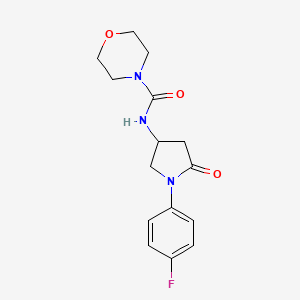 N-(1-(4-fluorophenyl)-5-oxopyrrolidin-3-yl)morpholine-4-carboxamide