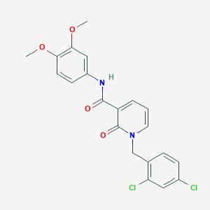 molecular formula C21H18Cl2N2O4 B2838105 1-[(2,4-dichlorophenyl)methyl]-N-(3,4-dimethoxyphenyl)-2-oxopyridine-3-carboxamide CAS No. 320419-63-4
