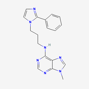 9-Methyl-N-[3-(2-phenylimidazol-1-yl)propyl]purin-6-amine