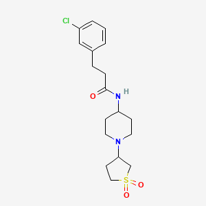 3-(3-chlorophenyl)-N-(1-(1,1-dioxidotetrahydrothiophen-3-yl)piperidin-4-yl)propanamide