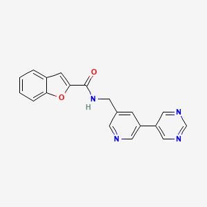 N-[(5-Pyrimidin-5-ylpyridin-3-yl)methyl]-1-benzofuran-2-carboxamide