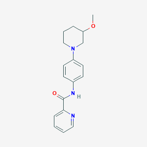 molecular formula C18H21N3O2 B2838115 N-(4-(3-methoxypiperidin-1-yl)phenyl)picolinamide CAS No. 1797318-44-5