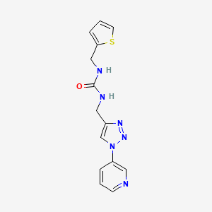 1-((1-(pyridin-3-yl)-1H-1,2,3-triazol-4-yl)methyl)-3-(thiophen-2-ylmethyl)urea