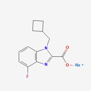 Sodium 1-(cyclobutylmethyl)-4-fluoro-1H-benzo[d]imidazole-2-carboxylate