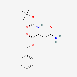 molecular formula C16H22N2O5 B2838128 benzyl (2R)-2-{[(tert-butoxy)carbonyl]amino}-3-carbamoylpropanoate CAS No. 130539-03-6