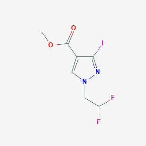 molecular formula C7H7F2IN2O2 B2838130 Methyl 1-(2,2-difluoroethyl)-3-iodopyrazole-4-carboxylate CAS No. 1946822-12-3