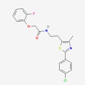 molecular formula C20H18ClFN2O2S B2838153 N-{2-[2-(4-氯苯基)-4-甲基-1,3-噻唑-5-基]乙基}-2-(2-氟苯氧基)乙酰胺 CAS No. 923156-99-4