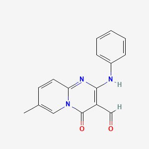 molecular formula C16H13N3O2 B2838154 7-Methyl-4-oxo-2-phenylamino-4H-pyrido[1,2-a]pyrimidine-3-carbaldehyde CAS No. 302937-00-4