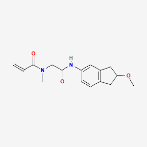 N-[2-[(2-Methoxy-2,3-dihydro-1H-inden-5-yl)amino]-2-oxoethyl]-N-methylprop-2-enamide