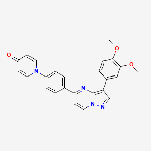 1-(4-[3-(3,4-Dimethoxyphenyl)pyrazolo[1,5-A]pyrimidin-5-YL]phenyl)-4(1H)-pyridinone