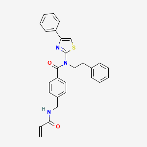 N-(4-phenyl-1,3-thiazol-2-yl)-N-(2-phenylethyl)-4-[(prop-2-enamido)methyl]benzamide