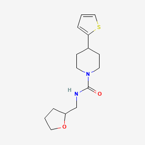 N-((tetrahydrofuran-2-yl)methyl)-4-(thiophen-2-yl)piperidine-1-carboxamide