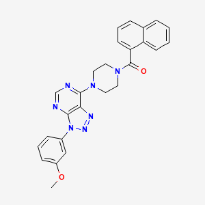 molecular formula C26H23N7O2 B2838194 (4-(3-(3-methoxyphenyl)-3H-[1,2,3]triazolo[4,5-d]pyrimidin-7-yl)piperazin-1-yl)(naphthalen-1-yl)methanone CAS No. 920205-74-9