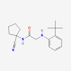 molecular formula C18H25N3O B2838197 2-[(2-tert-butylphenyl)amino]-N-(1-cyanocyclopentyl)acetamide CAS No. 1209970-92-2