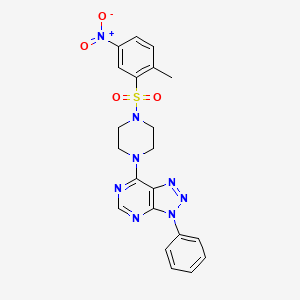 7-(4-((2-methyl-5-nitrophenyl)sulfonyl)piperazin-1-yl)-3-phenyl-3H-[1,2,3]triazolo[4,5-d]pyrimidine