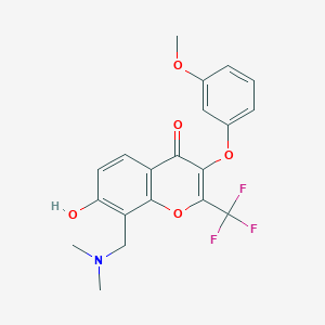 8-((dimethylamino)methyl)-7-hydroxy-3-(3-methoxyphenoxy)-2-(trifluoromethyl)-4H-chromen-4-one