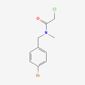 molecular formula C10H11BrClNO B2838206 N-[(4-溴苯基)甲基]-2-氯-N-甲基乙酰胺 CAS No. 879362-35-3