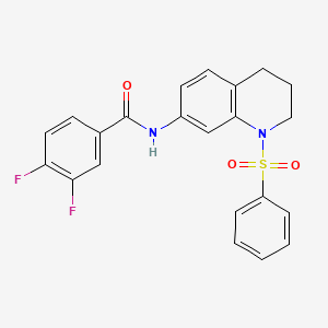 3,4-difluoro-N-(1-(phenylsulfonyl)-1,2,3,4-tetrahydroquinolin-7-yl)benzamide