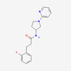 molecular formula C18H20FN3O B2838208 3-(2-fluorophenyl)-N-(1-(pyridin-2-yl)pyrrolidin-3-yl)propanamide CAS No. 1795478-04-4