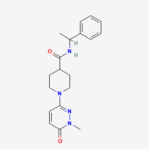 molecular formula C19H24N4O2 B2838217 1-(1-methyl-6-oxo-1,6-dihydropyridazin-3-yl)-N-(1-phenylethyl)piperidine-4-carboxamide CAS No. 1421508-62-4