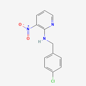 molecular formula C12H10ClN3O2 B2838220 N-[(4-chlorophenyl)methyl]-3-nitropyridin-2-amine CAS No. 3723-71-5