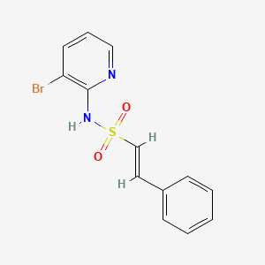 molecular formula C13H11BrN2O2S B2838227 (E)-N-(3-溴吡啶-2-基)-2-苯乙烯磺酰胺 CAS No. 1798980-56-9