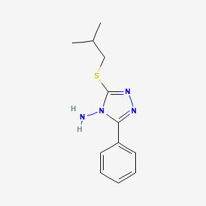 molecular formula C12H16N4S B2838228 3-(异丁基硫基)-5-苯基-4H-1,2,4-三唑-4-胺 CAS No. 860609-04-7