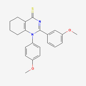 2-(3-methoxyphenyl)-1-(4-methoxyphenyl)-5,6,7,8-tetrahydro-4(1H)-quinazolinethione