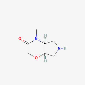 molecular formula C7H12N2O2 B2838234 rac-(4aS,7aS)-4-methylhexahydropyrrolo[3,4-b][1,4]oxazin-3(2H)-one CAS No. 1932083-00-5