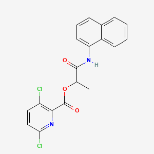 1-[(Naphthalen-1-yl)carbamoyl]ethyl 3,6-dichloropyridine-2-carboxylate