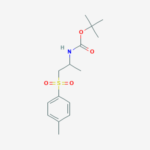 molecular formula C15H23NO4S B2838240 tert-butyl N-[1-(4-methylbenzenesulfonyl)propan-2-yl]carbamate CAS No. 1803583-33-6