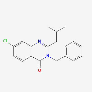 molecular formula C19H19ClN2O B2838242 3-苄基-7-氯-2-异丁基喹唑啉-4(3H)-酮 CAS No. 587881-23-0