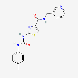 N-(pyridin-3-ylmethyl)-2-(3-(p-tolyl)ureido)thiazole-4-carboxamide