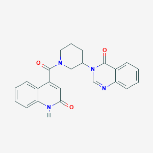 molecular formula C23H20N4O3 B2838249 3-(1-(2-羟基喹啉-4-甲酰)哌啶-3-基)喹唑啉-4(3H)-酮 CAS No. 2034534-45-5