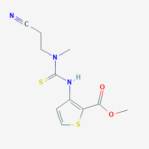 Methyl 3-[[2-cyanoethyl(methyl)carbamothioyl]amino]thiophene-2-carboxylate
