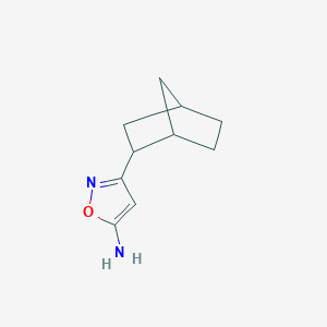 molecular formula C10H14N2O B2838260 3-(2-Bicyclo[2.2.1]heptanyl)-1,2-oxazol-5-amine CAS No. 1250105-33-9