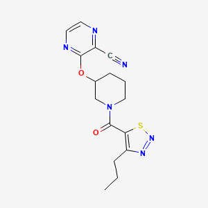 3-((1-(4-Propyl-1,2,3-thiadiazole-5-carbonyl)piperidin-3-yl)oxy)pyrazine-2-carbonitrile