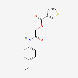 molecular formula C15H15NO3S B2838272 2-((4-乙基苯基)氨基)-2-氧代乙基噻吩-3-甲酸酯 CAS No. 1062310-07-9