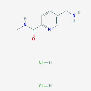 molecular formula C8H13Cl2N3O B2838273 5-(aminomethyl)-N-methylpyridine-2-carboxamide dihydrochloride CAS No. 2173998-89-3