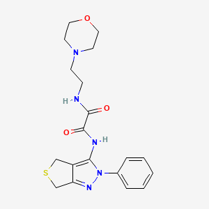 molecular formula C19H23N5O3S B2838276 N-(2-morpholin-4-ylethyl)-N'-(2-phenyl-4,6-dihydrothieno[3,4-c]pyrazol-3-yl)oxamide CAS No. 899969-40-5
