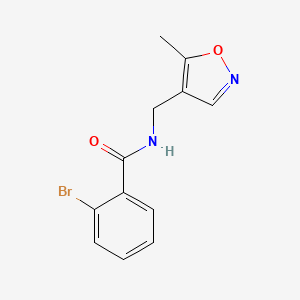 molecular formula C12H11BrN2O2 B2838279 2-bromo-N-((5-methylisoxazol-4-yl)methyl)benzamide CAS No. 2034261-80-6